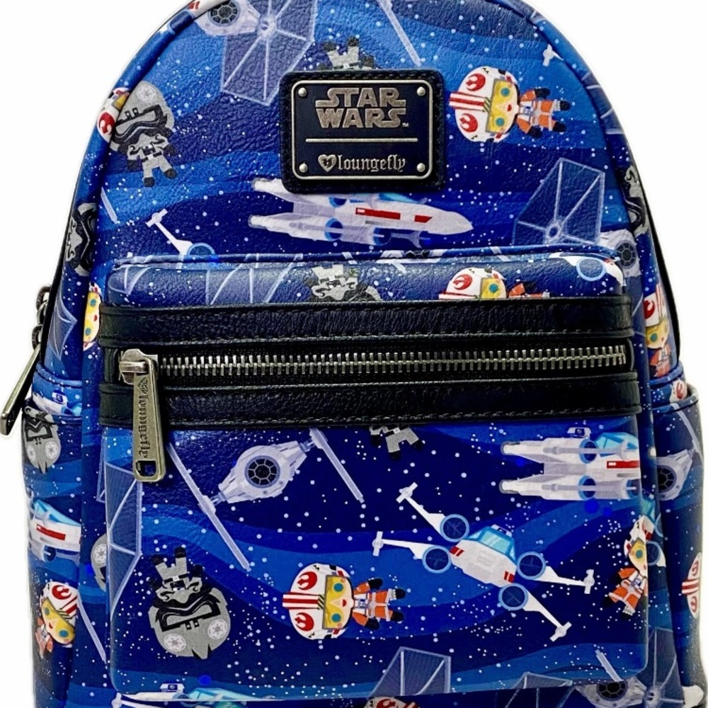 Loungefly Blue and White Star Wars Chibi Character Bag